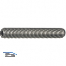 ISO4026 M10x 12 Edelstahl A2 Gewindestift mit Kegelkuppe Innensechskt (DIN 913)