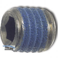 ISO4026 M 8x 6 Edelstahl A2 mit Tuflok-rundumbeschichtung (blau) (DIN 913)