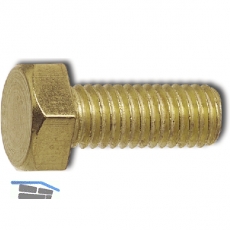 DIN 933 M10x 50 Messing blank Sechskantschraube ohne Schaft