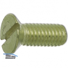 ~ISO2009 M 4x 50 Messing blank Senkschraube mit Schlitz (DIN 963A)