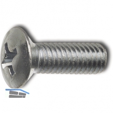 ~ISO7047 4.8 M 4x 10 Phillips KS verzinkt Linsensenkkopfschraube (DIN966A)