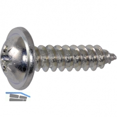 DIN 968C 4.2x9.5 Phillips Kreuzschlitz verzinkt Blechschraube mit Bund