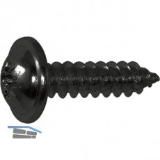DIN 968C 4.2x 13 Phillips Kreuzschlitz verzinkt schwarz Blechschraube mit Bund