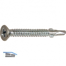 DIN7504 6.3x50 Phillips Kreuzschlitz verzinkt Flgelbohrschraube Senkkopf