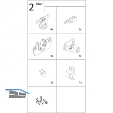 EKU CLIPO 15 H MS - Beschlägegrt. Kombifront, 1000 x 1400