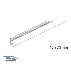 EKU CLIPO 16 GPK/GPPK Glasfixierungsprofil, Lnge 2500, Aluminium eloxiert