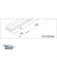 EKU CLIPO 16 GPK/GPPK/GK/GS DoppeL - Laufschiene, Schrauben, 2500, Alu