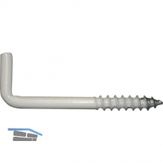 Schraubhaken mit Holzgewinde 2.6x30 Stahl wei-beschichtet