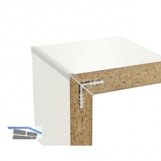 Korpus-Eckverbinderprofil 5000 mm fr Holzstrke 19 mm, natur eloxiert