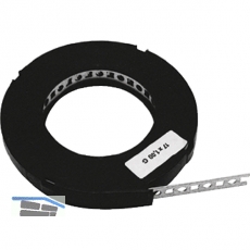 Lochband 17mm verzinkt 10 Meter auf einer Rolle in Plastikbox