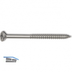 Spanplattenschraube Senkkopf 4.0x 45 Teilgewinde Pozidriv 2 Edelstahl A2