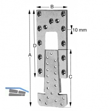 SIMPSON Hirnholzverbinder ETB 230-B Aluminium mit Zulassung