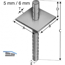 SIMPSON Sttzenfuss PA 90G feuerverzinkt