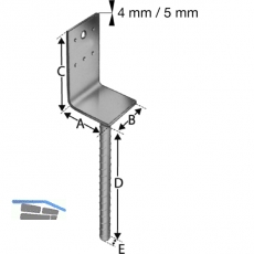 SIMPSON Sttzenfuss PBL 60-B feuerverzinkt