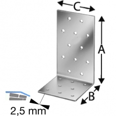 SIMPSON Winkelverbinder ANP 60x 60x2.5x 80 feuerverzinkt ( ANP256680 )