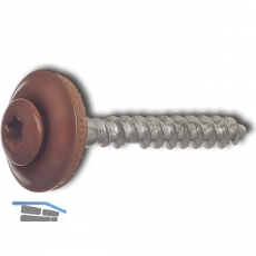 Spenglerschraube 4.5x 45 TX20 Edelstahl A2 Kopf beschichtet RAL8004 kupferbraun