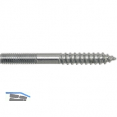 Stockschraube 6x 60 Torx verzinkt mit Schlsselflche