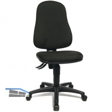 TOPSTAR Drehstuhl Point 60 ohne Armlehnen, Bezug Stoff schwarz