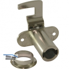 HEKNA 505 Zylinder-Hebelschloss, rechts, Schliehebel gekrpft, L 34 mm, Zamak