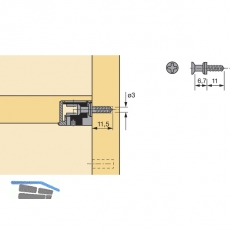 HETTICH VB 35/36 Einschraubdbel+Direktgewinde, Bohr 3, Spannma 6.7