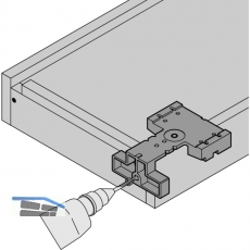BLUM Bohrlehre fr TANDEM T65.1000.02, Kunststoff/Stahl