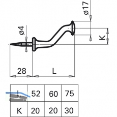 Fensterschutzkopf zum Einschrauben, 52 mm, Aluminium poliert