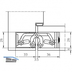 Trband TECTUS TE 526 3D, verdeckt f. stumpfe Tren, Edelstahl matt gebrstet