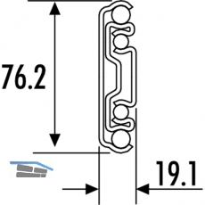 ACCURIDE 9301 Kugelkfigfhrung - Vollauszug, 200 kg, Schienenlnge 1016 mm