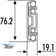 ACCURIDE 9301 Kugelkfigfhrung - Vollauszug, 227 kg, Schienenlnge 355, 6 mm