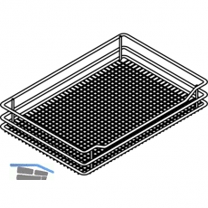 VAUTH-SAGEL WACO Eckschrank-Schwenkauszug Korbvariante Saphir, li., Stahl silber