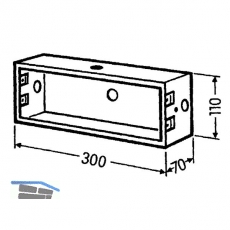 Abdeckkasten 300/110/70, Stahl verzinkt