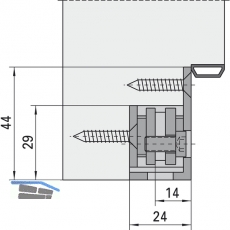 Aufnahmeelemente VX 7501-3D, Stahl verzinkt