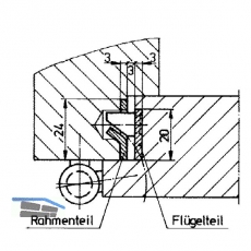 Trblattsicherung-Set, 140 x 24 x 3 mm eckig, Stahl verzinkt silberfrbig