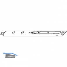 Innentrkantriegel 255 mm, Radius 8, Stahl silberfrbig (57915)
