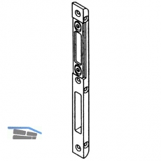 Schlieteil f. Bolzenverrieg. zu AS 2300 Falz 4 mm, Stulp 16 mm, verzinkt silber