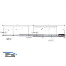 ACCURIDE 5321EC Kugelkfigfhrung - Vollauszug, L 800 mm Stahl chromatiert