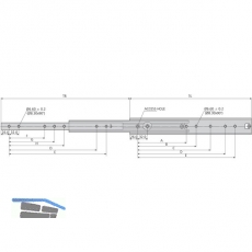 ACCURIDE 5321 Kugelkfigfhrung - berauszug, L 350 mm Stahl chromatiert