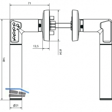 ASSA ABLOY Drckergt. CODE HANDLE \&quote;B\&quote;, TS35 - 80, mattchrom