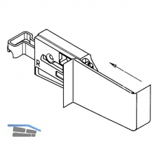 CAMAR Abdeckkappen fr Modell 806, links, 43x26x87, Kunststoff wei