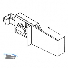 CAMAR Abdeckkappen fr Modell 806, links, 43x26x87, Stahl vernickelt