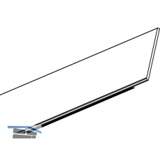 Profilabdeckung Einbau Profil MEC-2, 3000mm transparent