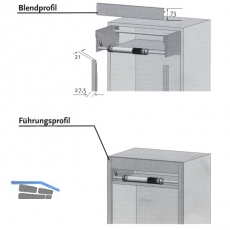 Smart Case Beschlag-Kassettenmodul, KB 600 mm, Aluminium natur eloxiert