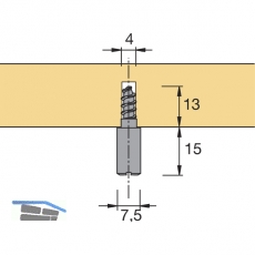 HETTICH PRESTIGE 2000 Anschlagstift zentrisch, Zubehr, 30103
