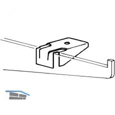Aufsteckhalter 11604, einseitig, Edelstahl rostfrei