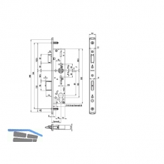 Fluchttrschloss 1821,U-Stulp, 2-flg.Funkt.B/EN179/1125, DM 35,univer.Edelstahl