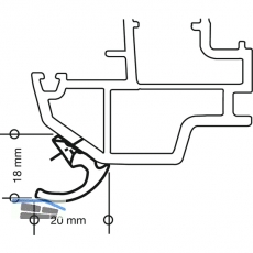 HAPS Balkontrgriffe, 65mm - Aluminium ockerbraun RAL 8001