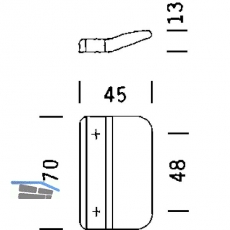 HOPPE Balkontrgriffe 45 x 70mm, wei