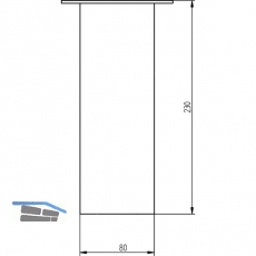 Barkonsole Jumbo, Hhe 170 mm, Aluminium Edelstahl Effekt