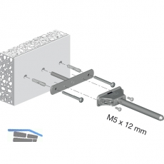 Befestigungsplatte Triade, Bohrtiefe 60 mm, Zinkdruckguss