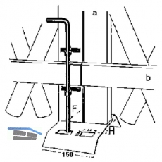 Bodenschieber 400 mm, Stahl verzinkt